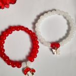 Red White Kawaii Best Friend Bracelet Set