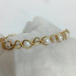 Artisan Gold Wave Pearl Bracelet