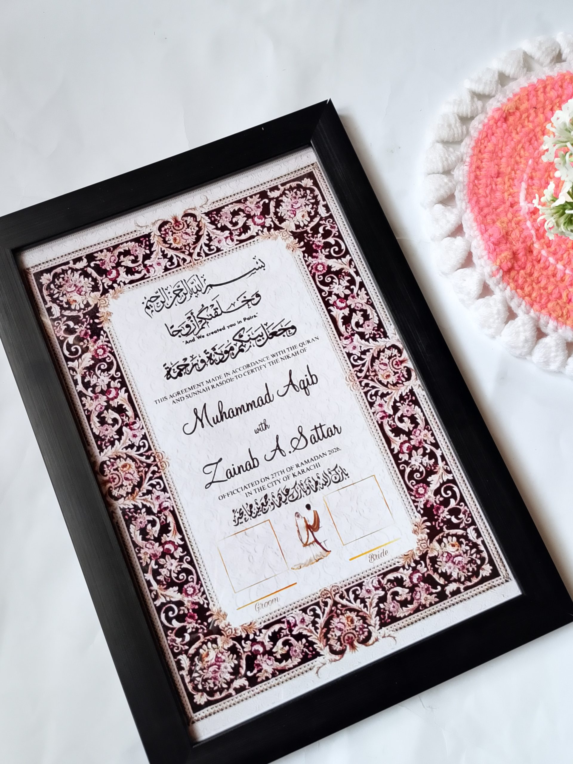 Personalized Nikah Frames