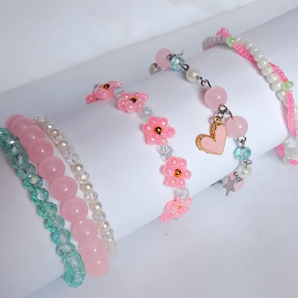 Pastel Dream 4-Piece Stackable Bracelet Set