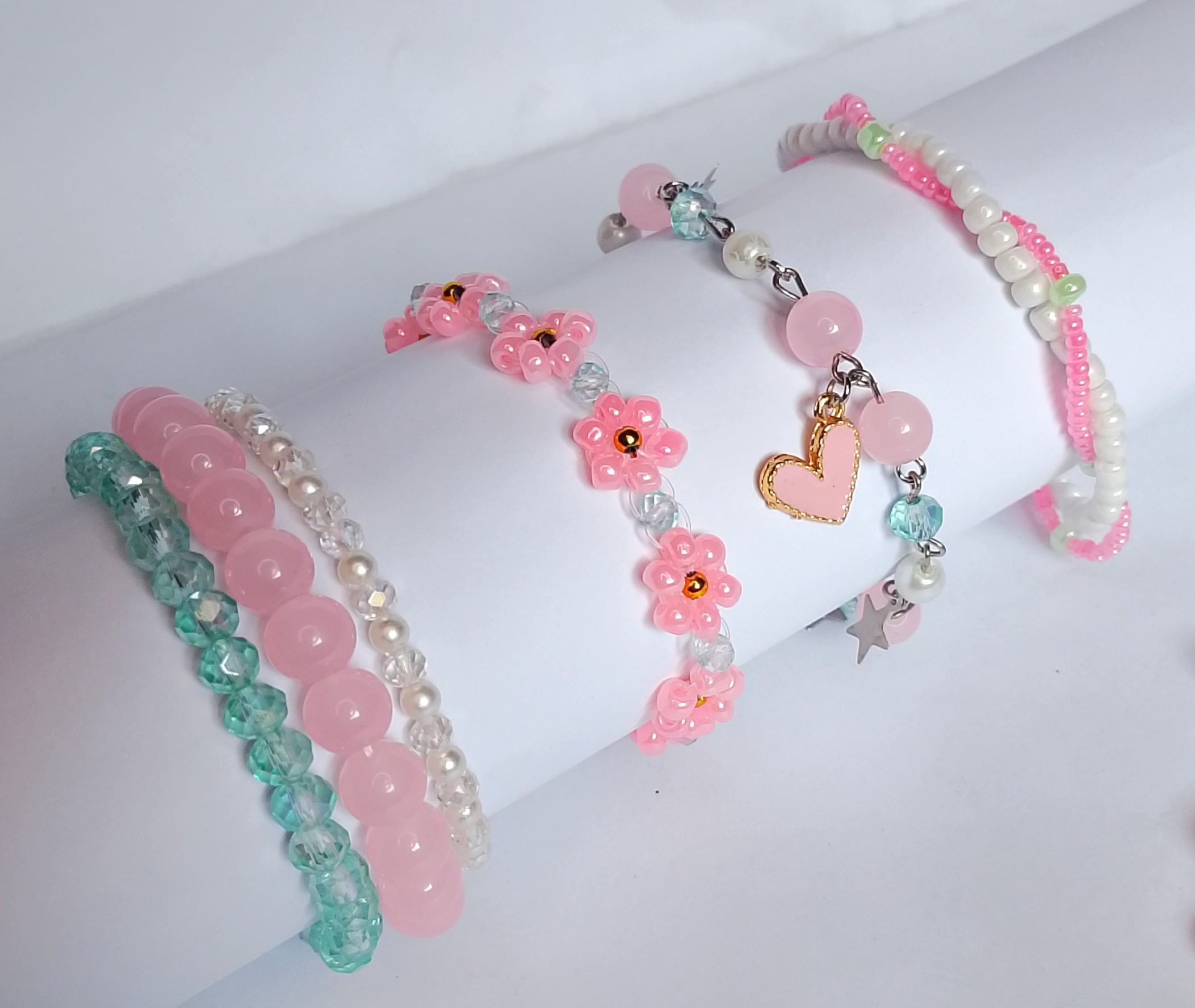 Pastel Dream 4-Piece Stackable Bracelet Set