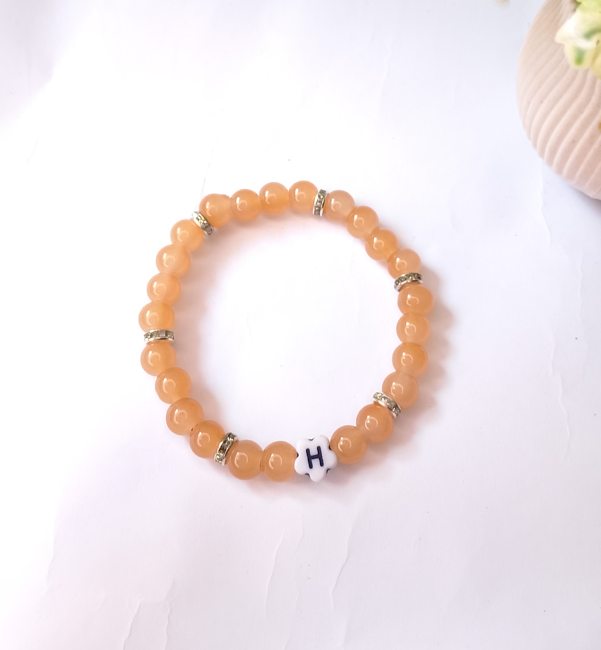Custom Beaded Initial Bracelet