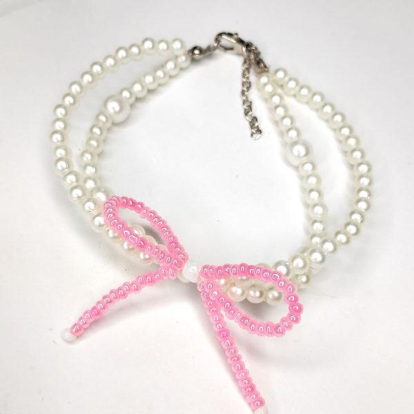 Blush Bow Pearl Bracelet