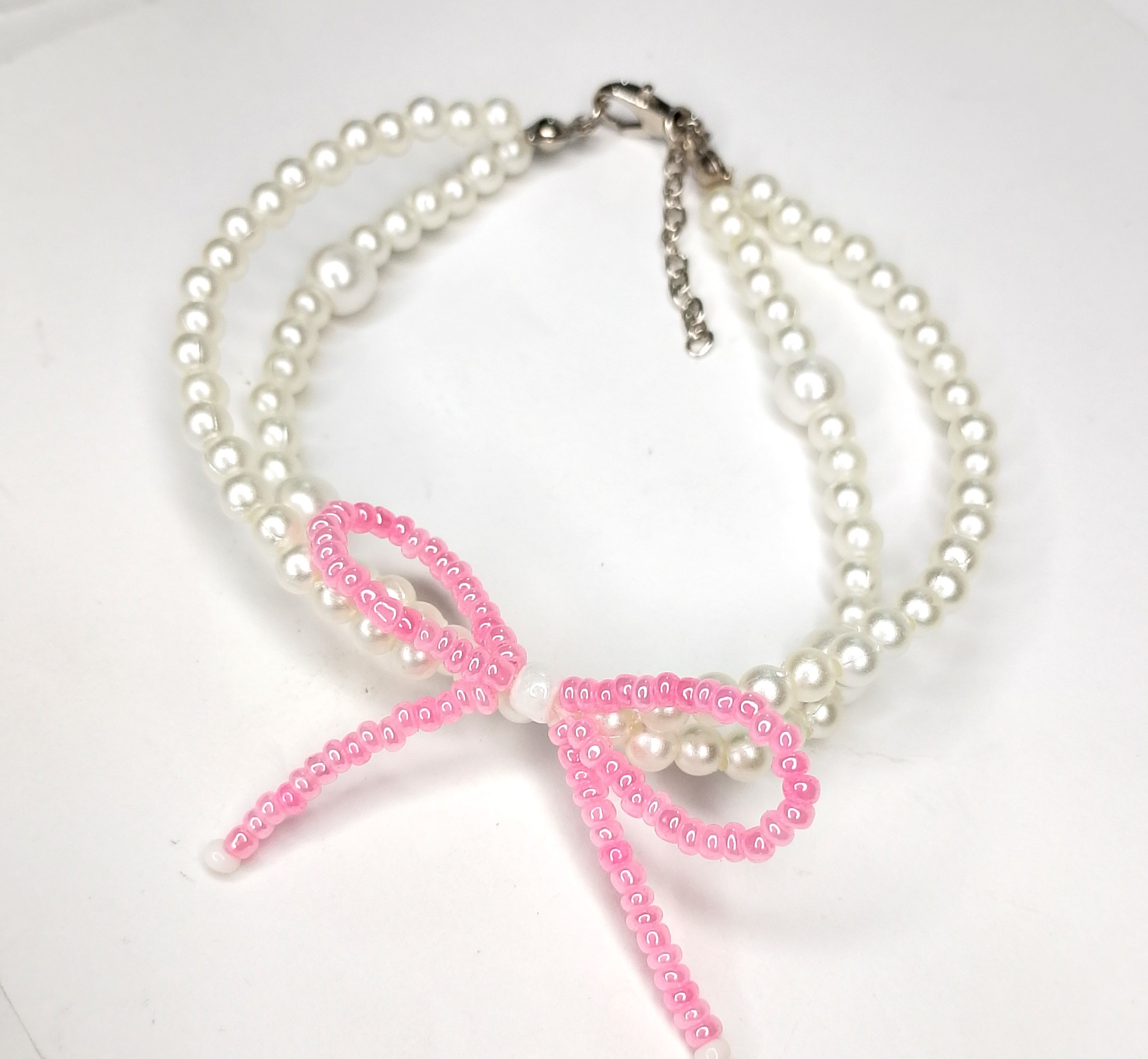 Blush Bow Pearl Bracelet