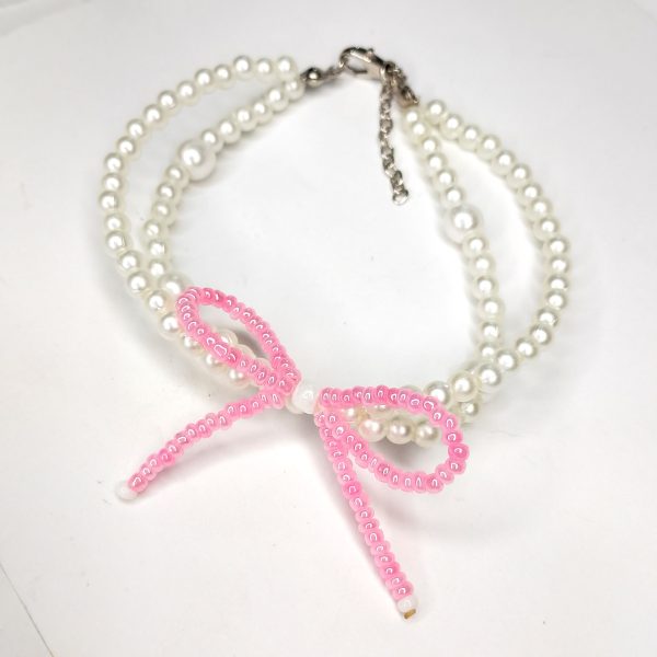 Blush Bow Pearl Bracelet