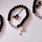 Black Bead Star Charm