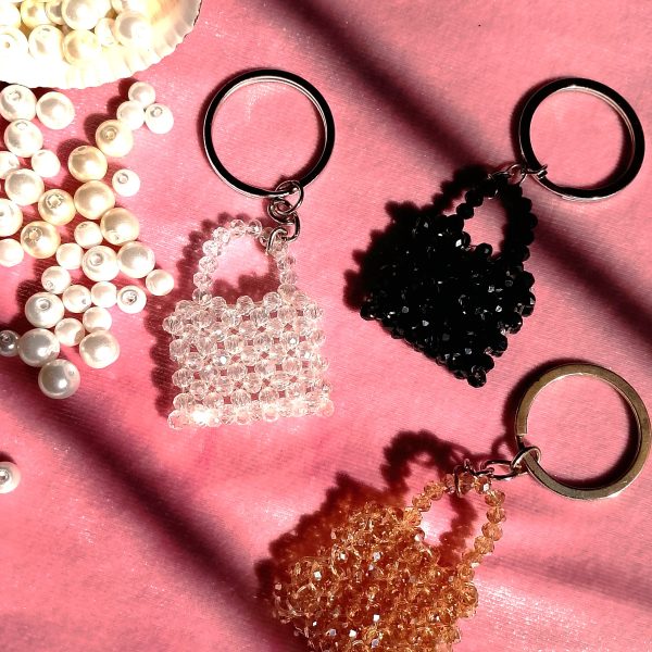Crystal Bead Bag Charm