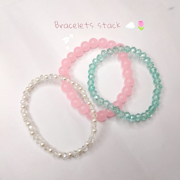 Pastel Beaded Bracelet Stack