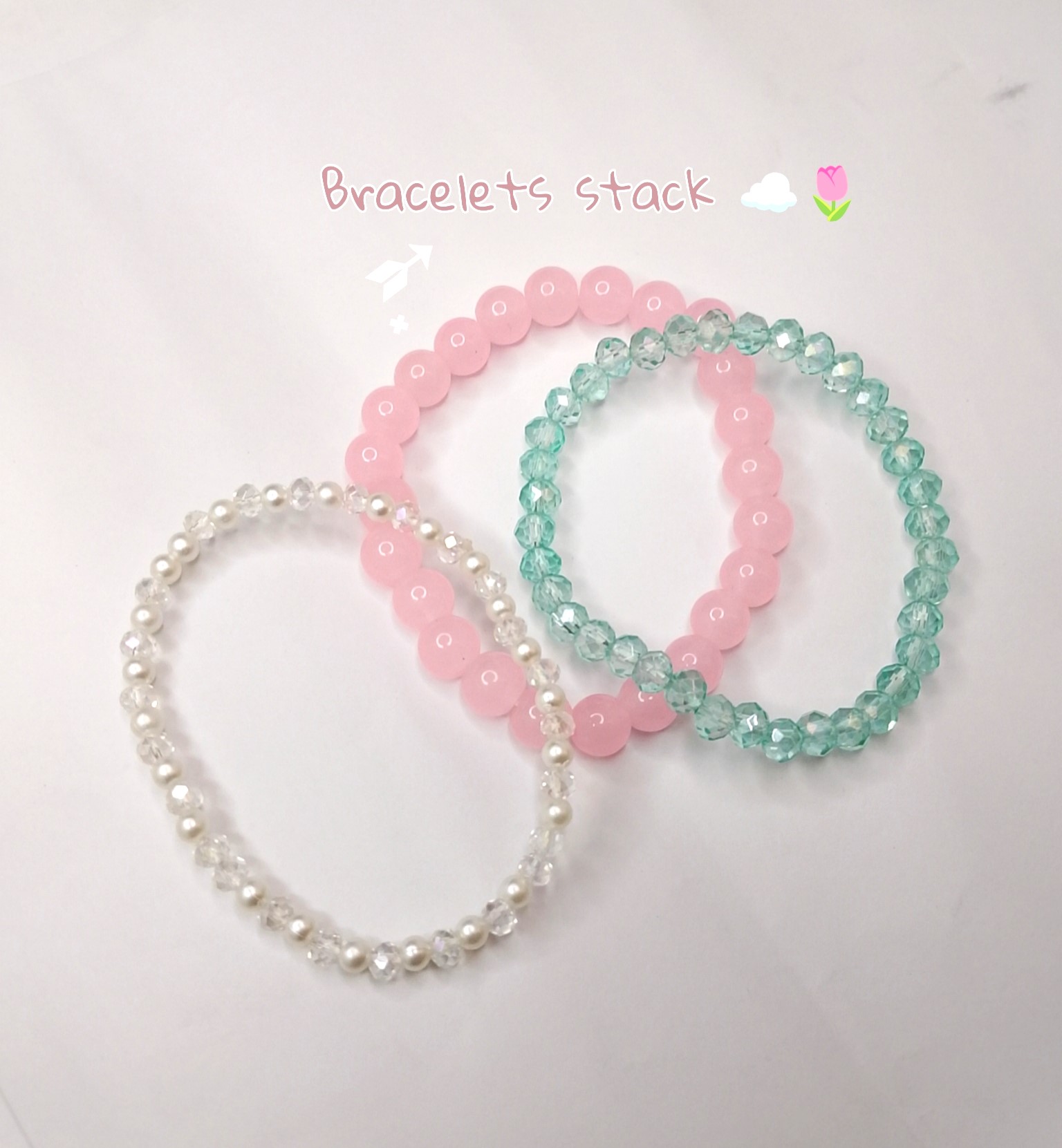 Pastel Beaded Bracelet Stack