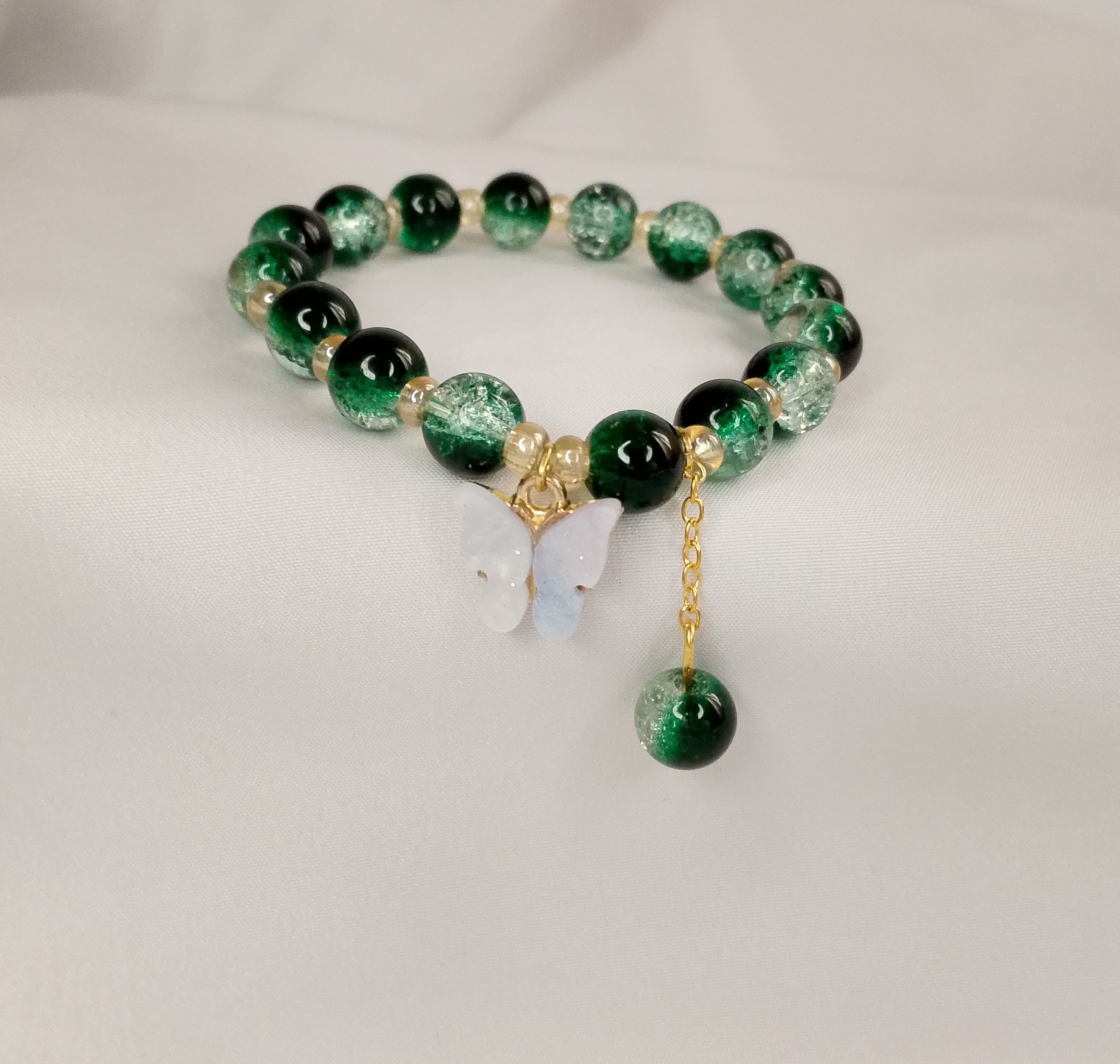 Azadi Emerald Beaded Bracelet